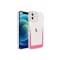 iPhone 11 Uyumlu Simli ve Renk Geçiş Tasarımlı LZore Korumalı Zore Park Kılıf-Beyaz-Pembe