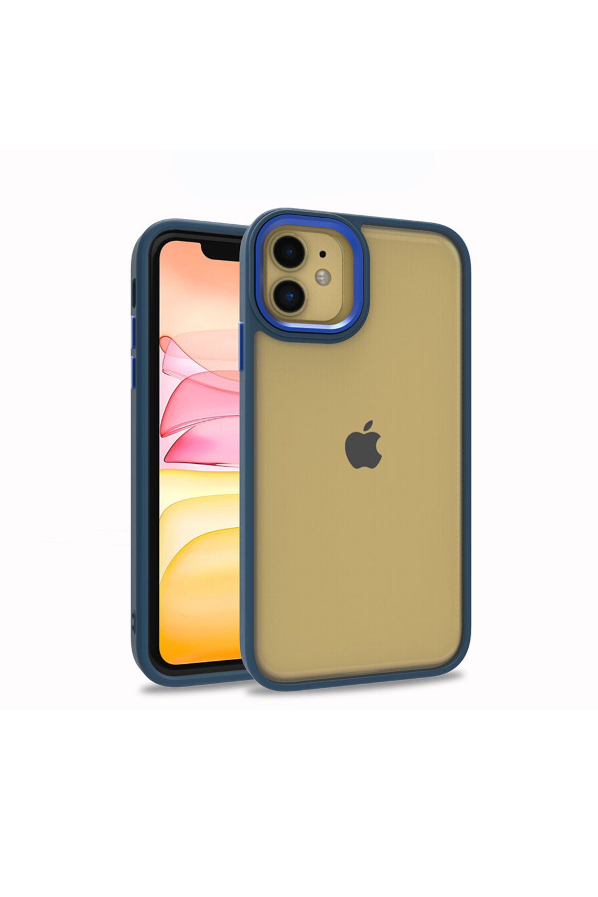 iPhone 11 Uyumlu Zore Flora Kılıf-Mavi iPhone 11 Uyumlu Zore Flora Kılıf-Mavi