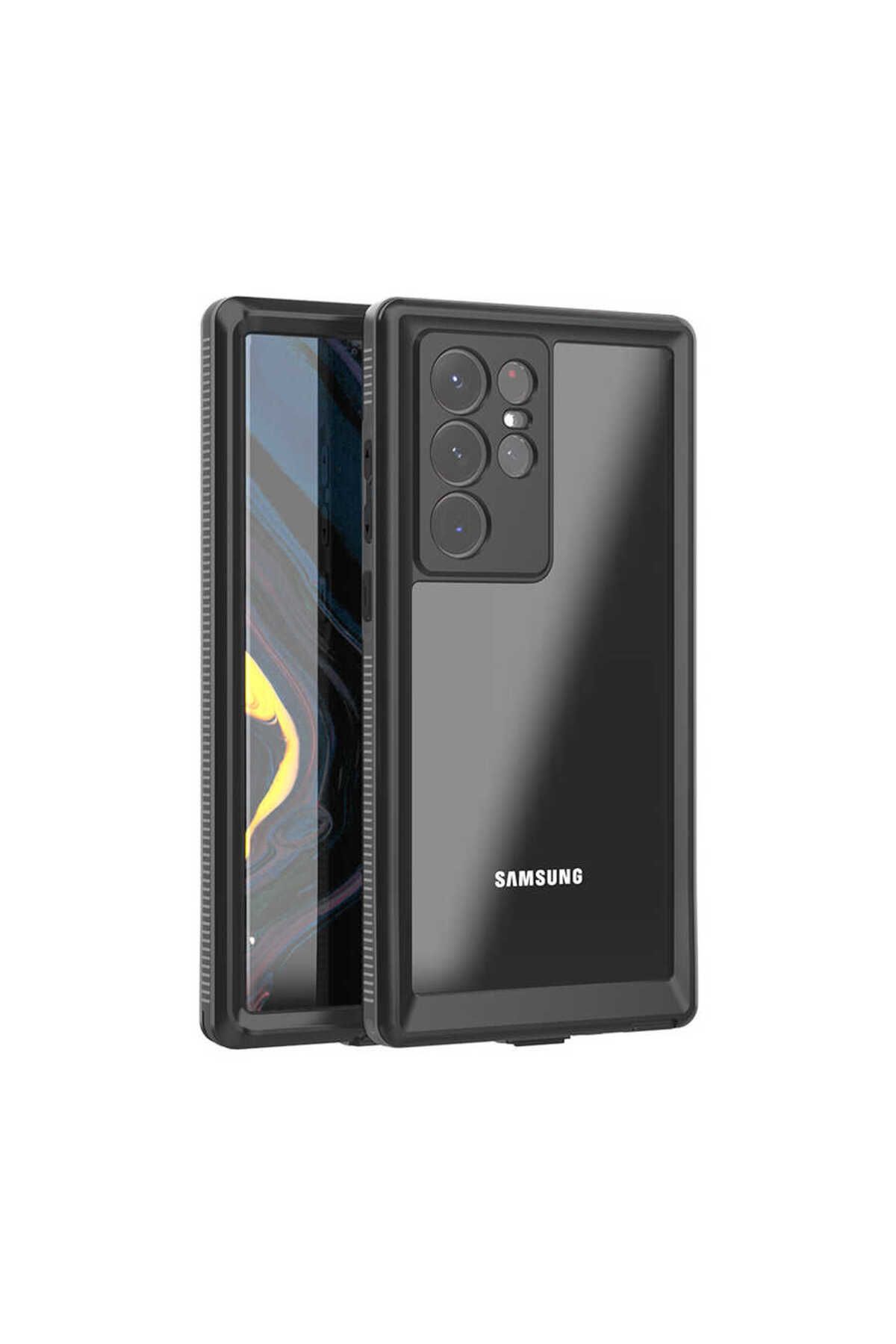 Galaxy S22 Ultra Uyumlu 1-1 Su Geçirmez Uyumlu-Siyah