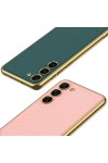 Galaxy S23 Uyumlu Deri Görünümlü Kenarları Elektroplating Kaplama Zore Fizyon Kılıf-Koyu Yeş Galaxy S23 Uyumlu Deri Görünümlü Kenarları Elektroplating Kaplama Zore Fizyon Kılıf-Koyu Yeş