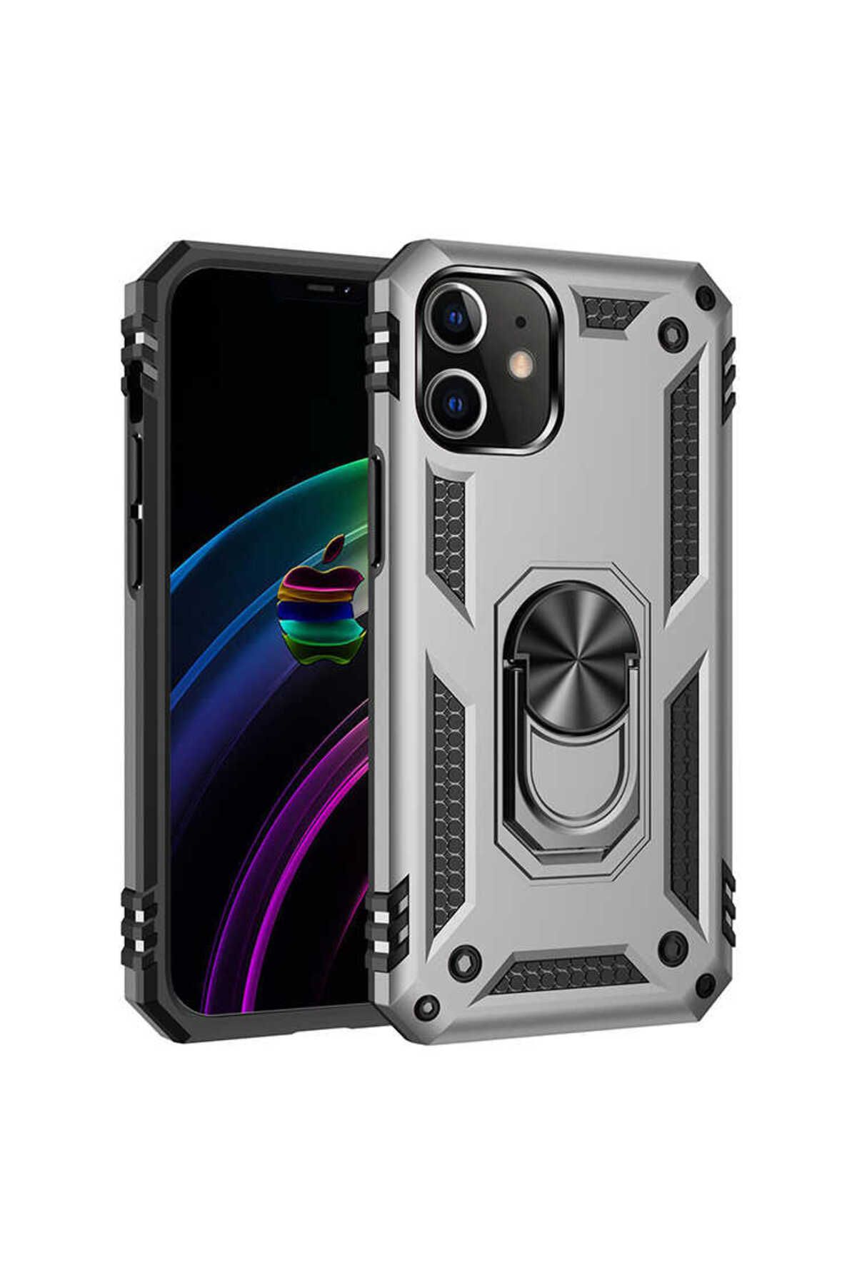 iPhone 12 Mini Uyumlu Zore Vega Kılıf-Gri