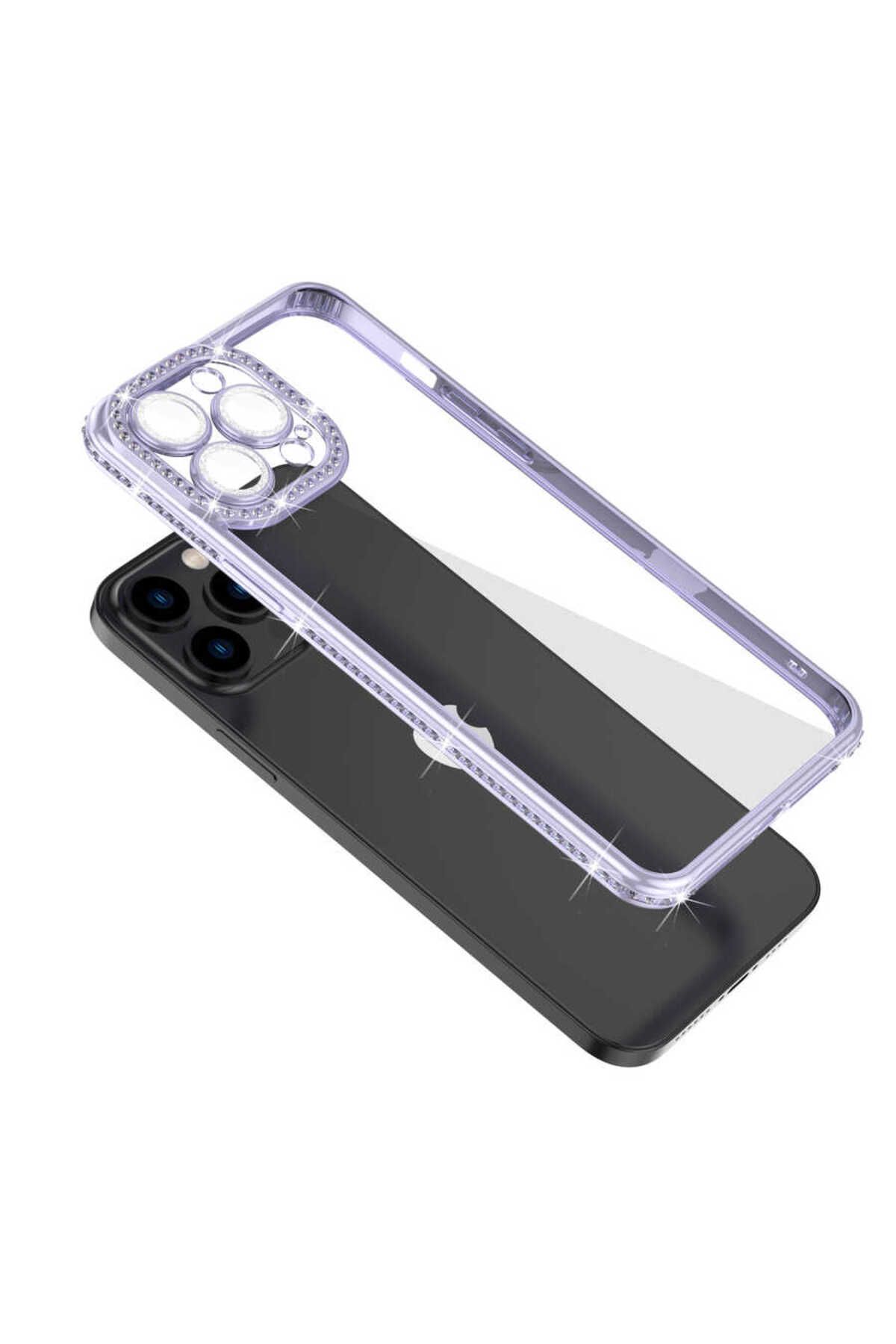 iPhone 12 Pro Max Uyumlu Kamera Korumalı Taşlı Zore Mina Kılıf-Rose Gold iPhone 12 Pro Max Uyumlu Kamera Korumalı Taşlı Zore Mina Kılıf-Rose Gold