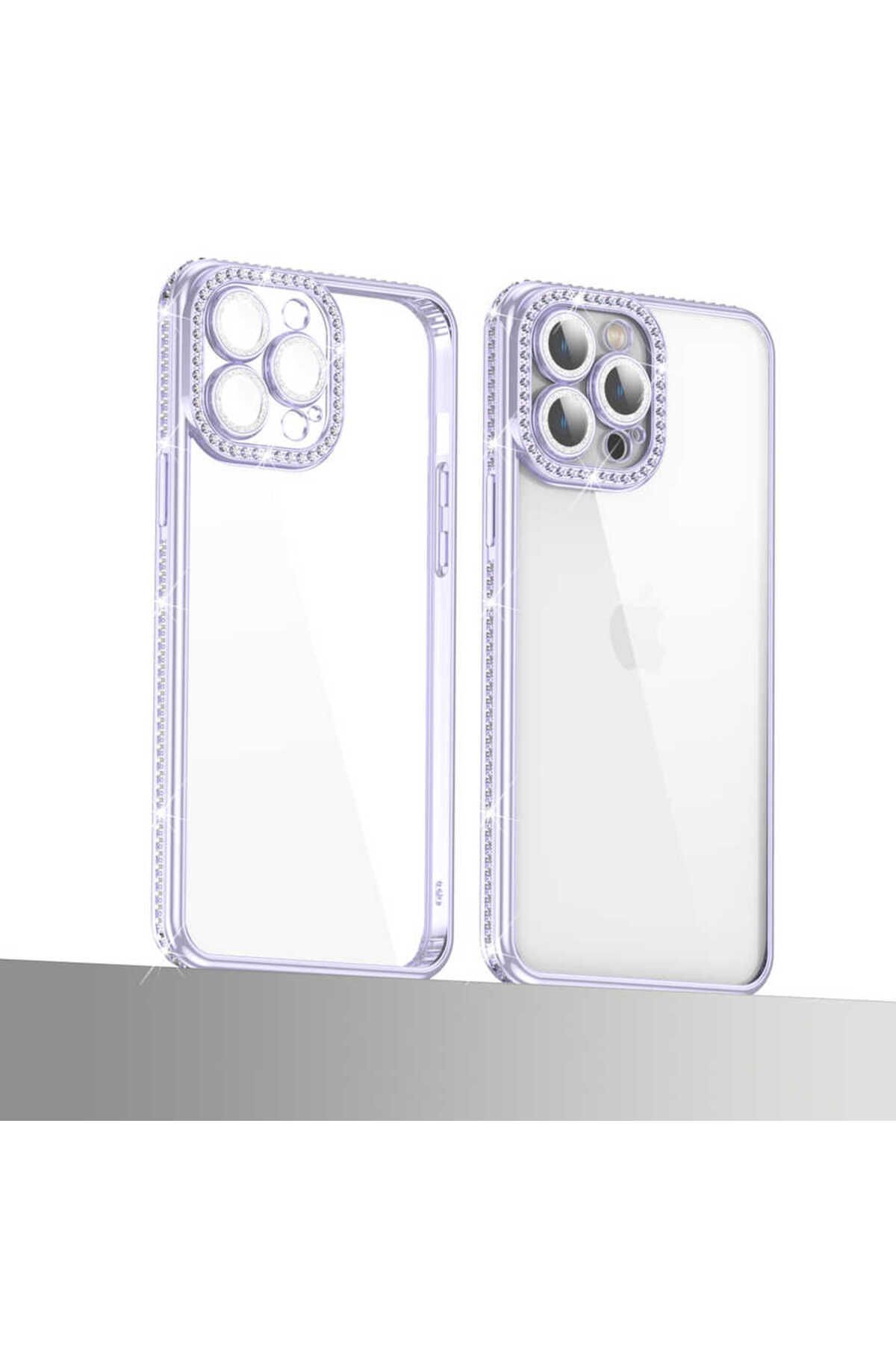 iPhone 12 Pro Max Uyumlu Kamera Korumalı Taşlı Zore Mina Kılıf-Rose Gold iPhone 12 Pro Max Uyumlu Kamera Korumalı Taşlı Zore Mina Kılıf-Rose Gold