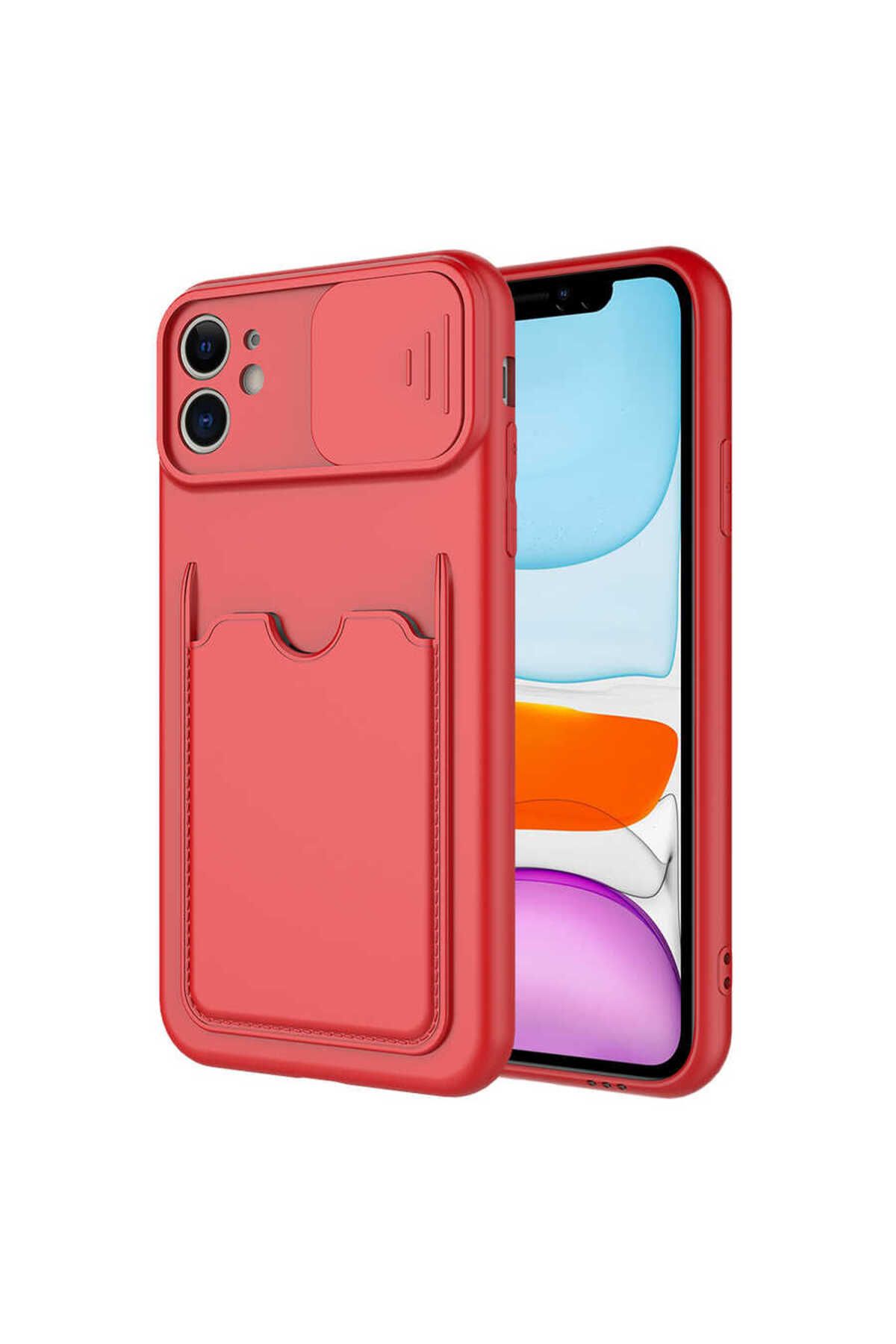 iPhone 11 Uyumlu  Kartix Kılıf-Kırmızı