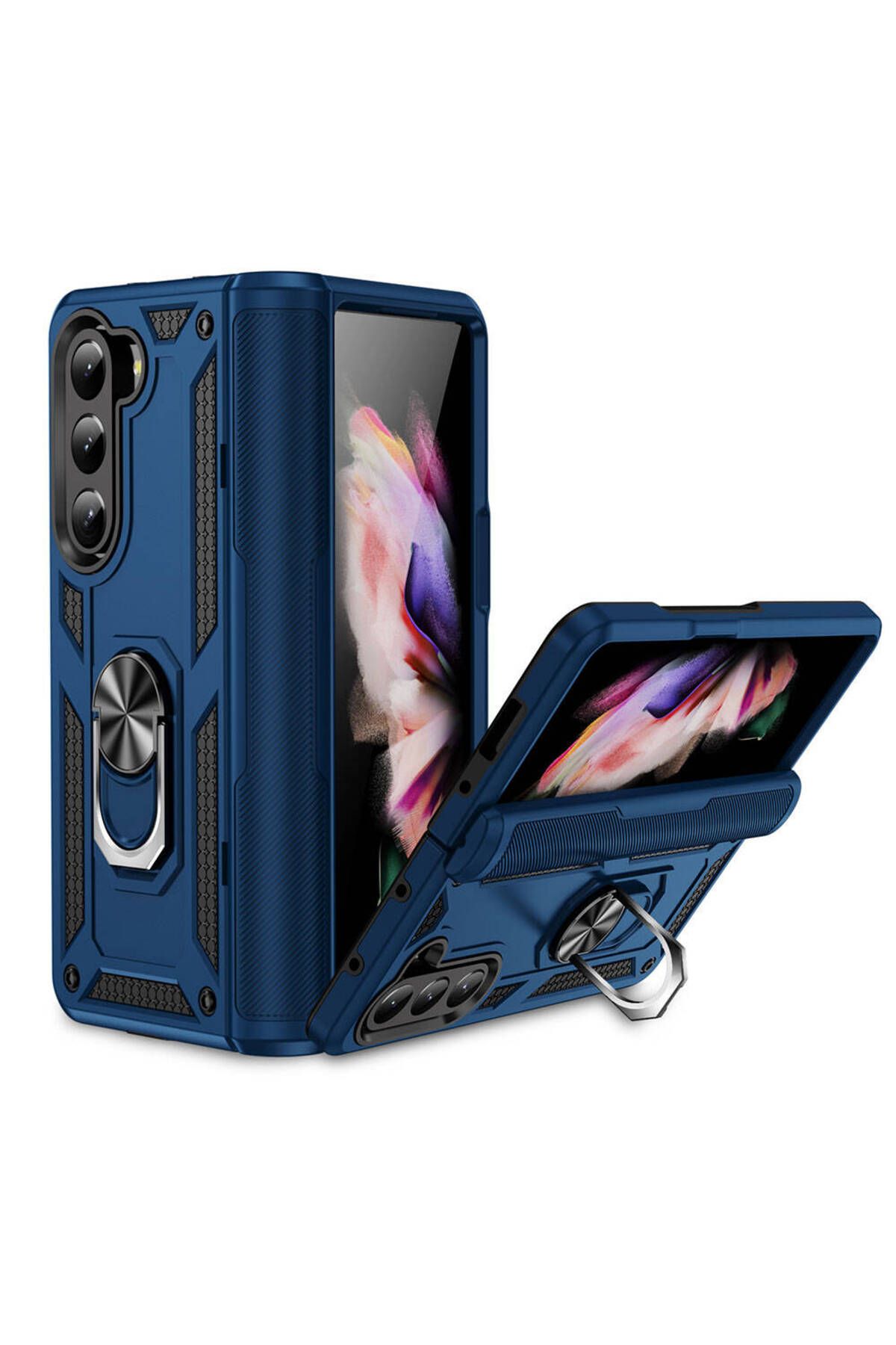 Galaxy Z Fold 5 Uyumlu Zore Vega Kılıf-Mavi