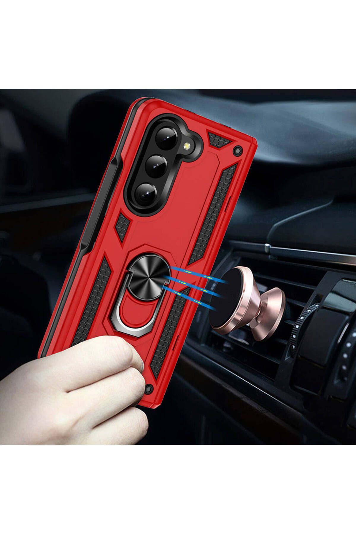 Galaxy Z Fold 5 Uyumlu Zore Vega Kılıf-Mavi Galaxy Z Fold 5 Uyumlu Zore Vega Kılıf-Mavi