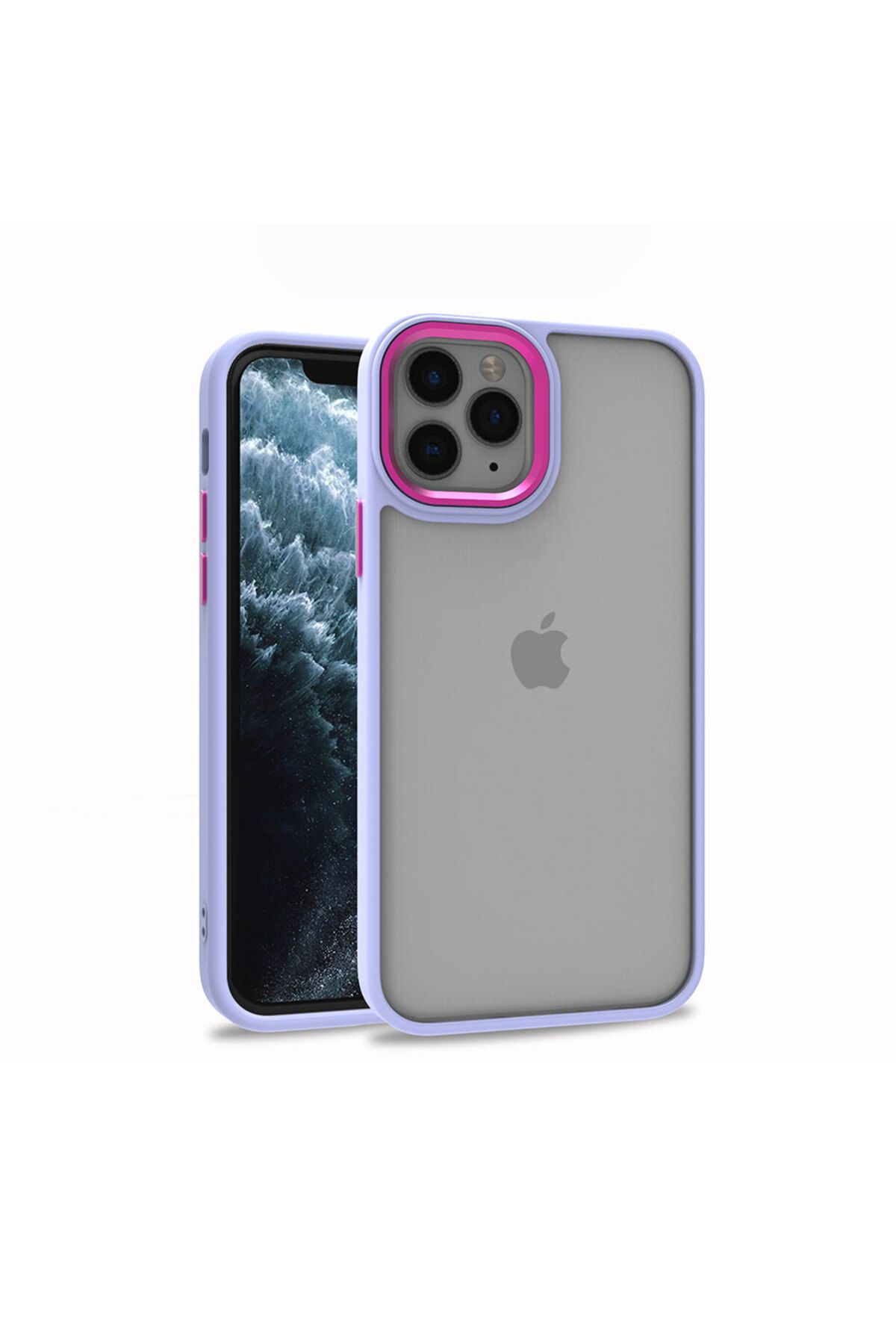 iPhone 11 Pro Max Uyumlu Zore Flora Kılıf-Lila
