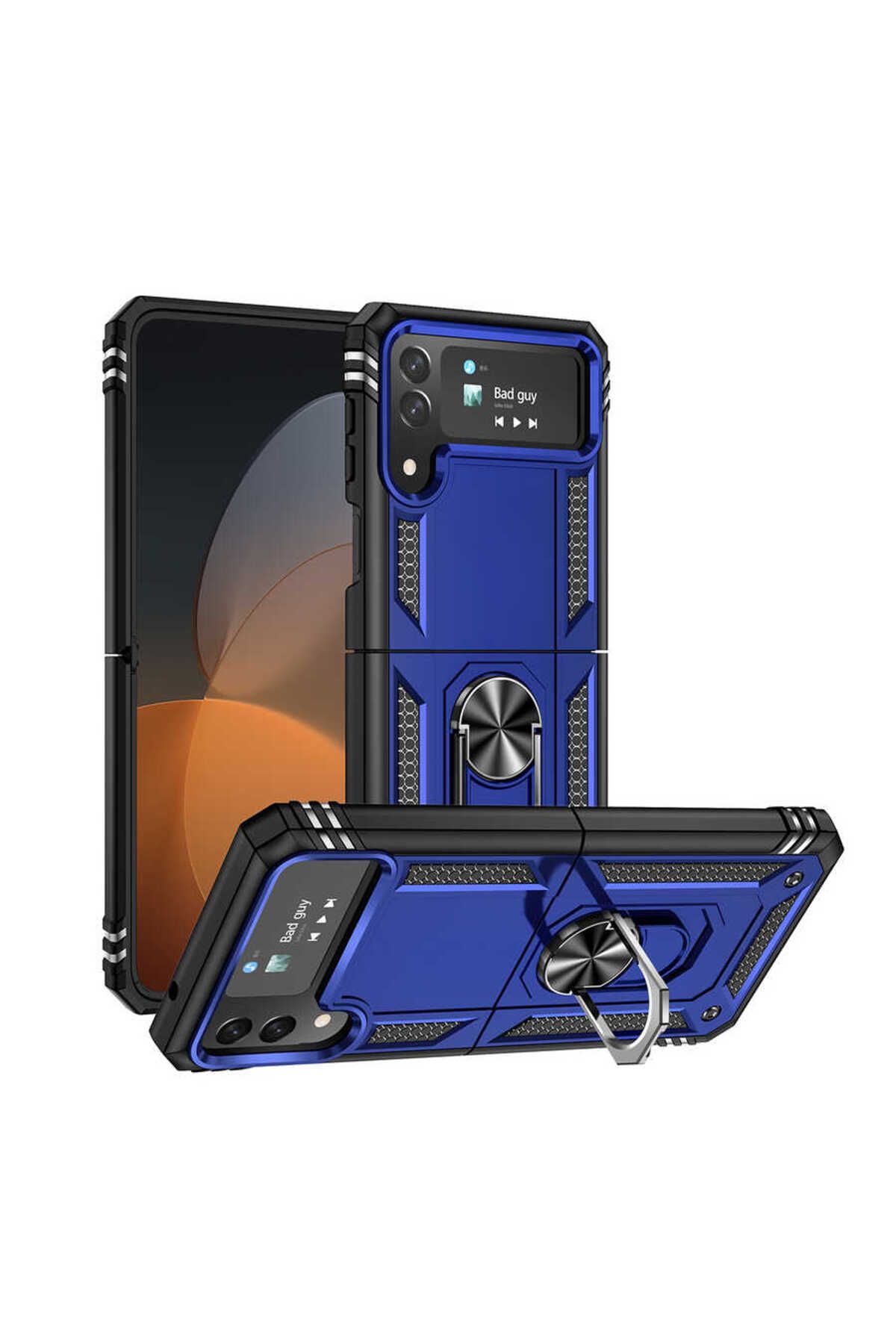 Galaxy Z Flip 4 Uyumlu Zore Vega Kılıf-Mavi