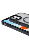 iPhone 12 Kılıf Magsafe Şarj Özellikli Mat Arka Yüzey Zore Sio Kapak-Lacivert iPhone 12 Kılıf Magsafe Şarj Özellikli Mat Arka Yüzey Zore Sio Kapak-Lacivert
