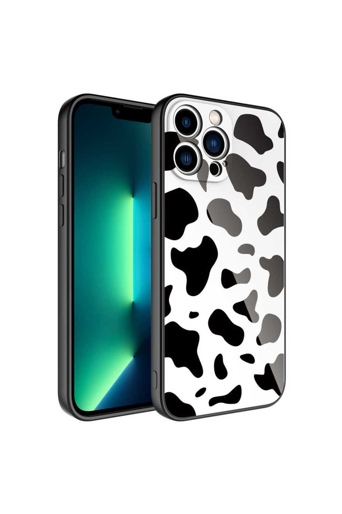 iPhone 12 Pro Max Uyumlu Kamera Korumalı Desenli Sert Silikon Zore Epoksi Kılıf-NO7