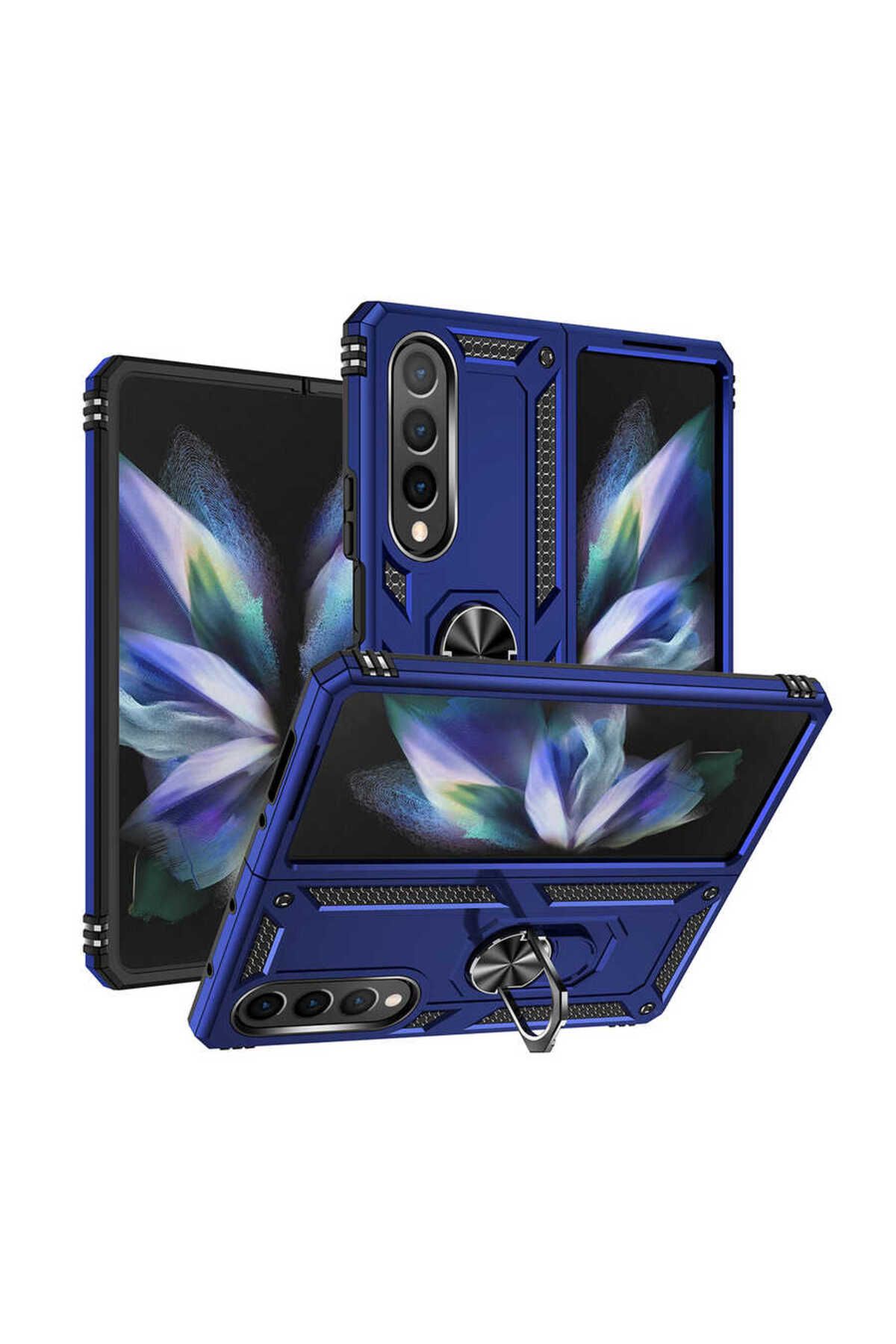 Galaxy Z Fold 4 Uyumlu Zore Vega Kılıf-Mavi