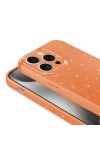 iPhone 15 Pro Uyumlu Kamera Korumalı Simli Lüks Zore Koton Kılıf-Turuncu iPhone 15 Pro Uyumlu Kamera Korumalı Simli Lüks Zore Koton Kılıf-Turuncu