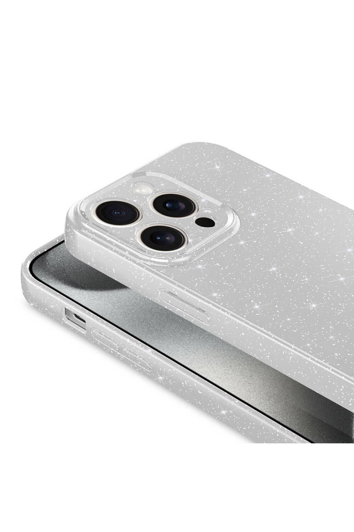 iPhone 15 Pro Uyumlu Kamera Korumalı Simli Lüks Zore Koton Kılıf-Turuncu iPhone 15 Pro Uyumlu Kamera Korumalı Simli Lüks Zore Koton Kılıf-Turuncu
