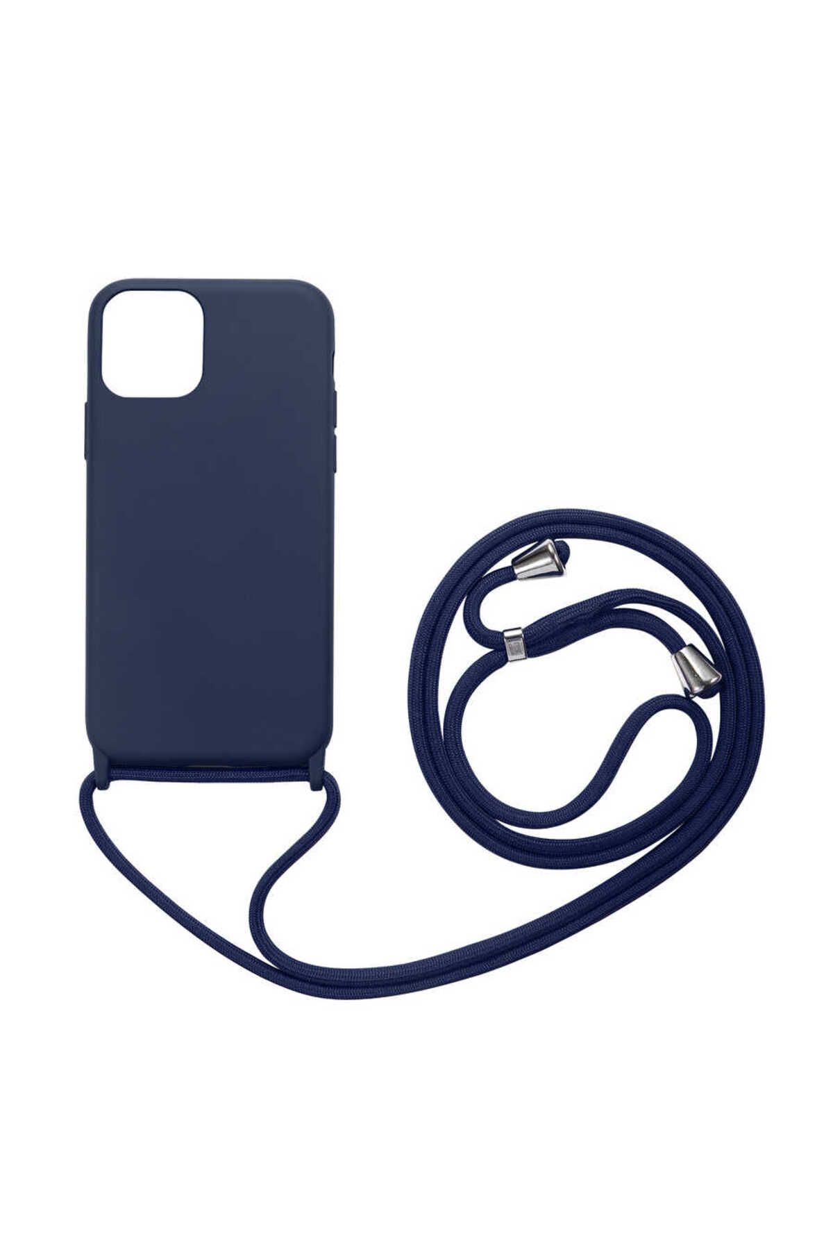 iPhone 12 Mini Uyumlu Zore Ropi Kılıf-Lacivert
