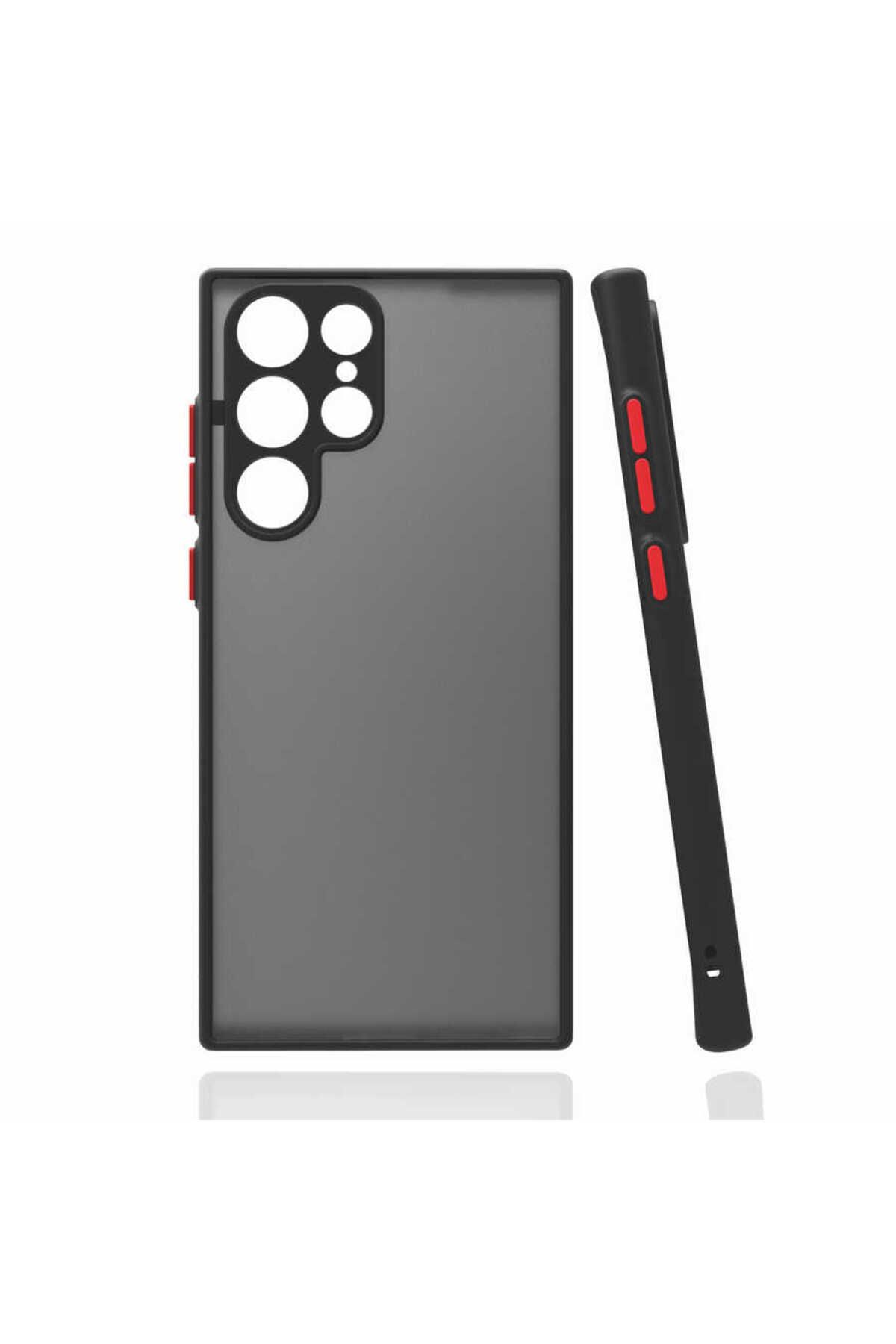 Galaxy S22 Ultra Uyumlu Zore Hux Kılıf-Siyah