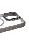 iPhone 15 Pro Uyumlu Magsafe Wireless Şarj Özellikli Standlı Zore Magsafe Klon LCSMX-li Kılıf-Si iPhone 15 Pro Uyumlu Magsafe Wireless Şarj Özellikli Standlı Zore Magsafe Klon LCSMX-li Kılıf-Si