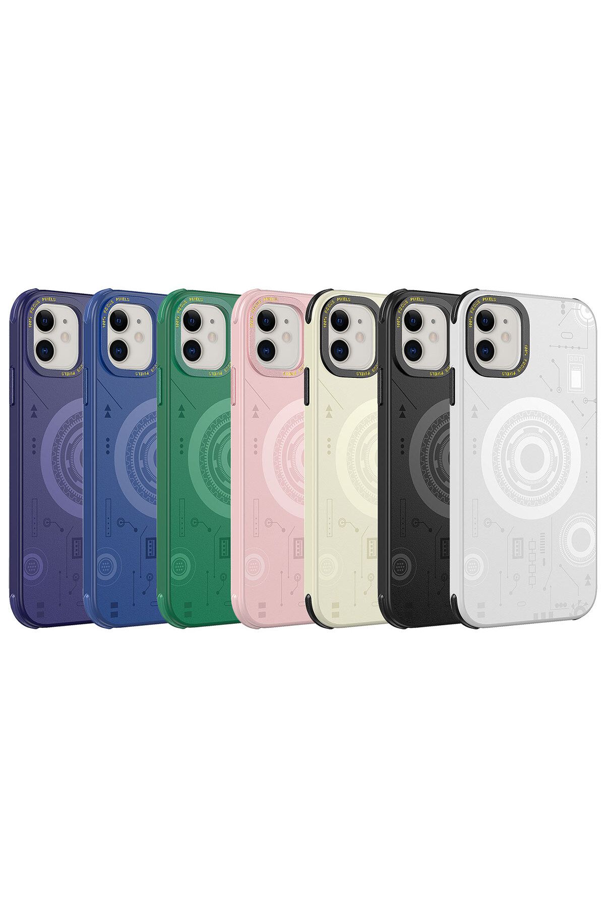 iPhone 11 Uyumlu Zore Wireless Şarj Özellikli Desenli Hot Kılıf-Rose Gold