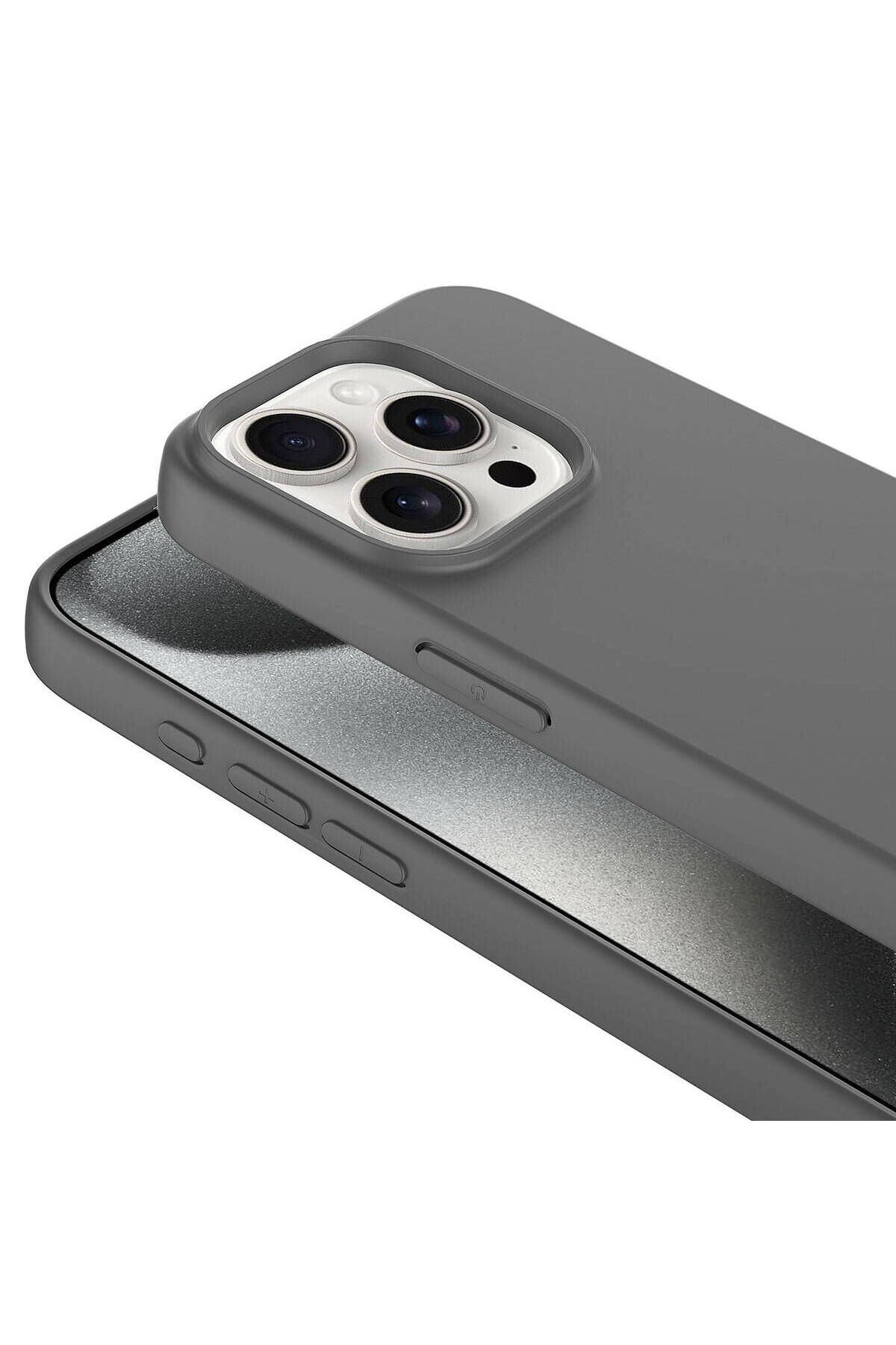 iPhone 15 Pro Uyumlu Zore LSR Lansman Kılıf-Koyu Gri iPhone 15 Pro Uyumlu Zore LSR Lansman Kılıf-Koyu Gri