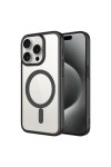 iPhone 15 Pro Uyumlu Wireless Şarj Özellikli Sert PC Zore Mat Riksos Magsafe Kılıf-Siyah iPhone 15 Pro Uyumlu Wireless Şarj Özellikli Sert PC Zore Mat Riksos Magsafe Kılıf-Siyah