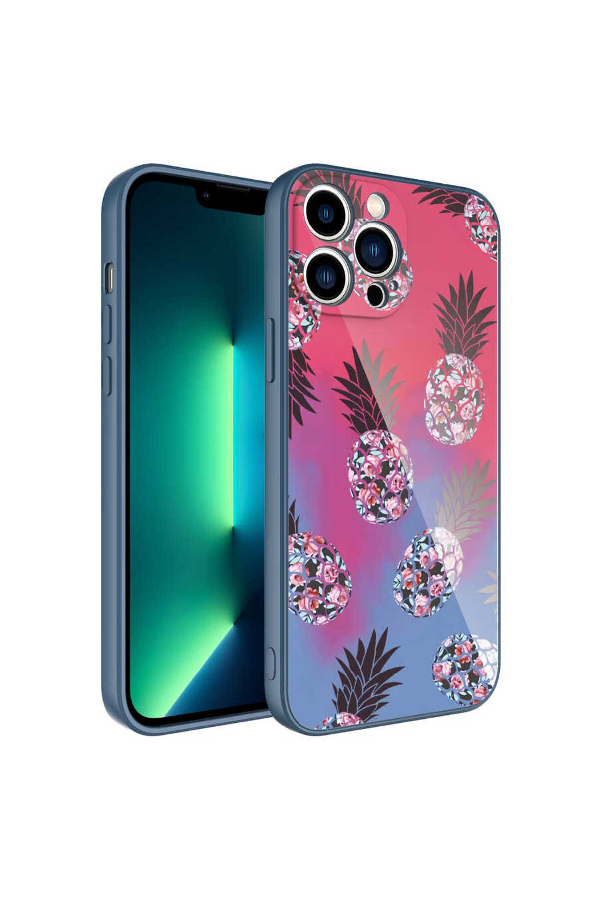 iPhone 11 Pro Max Uyumlu Kamera Korumalı Desenli Sert Silikon Zore Epoksi Kılıf-NO3