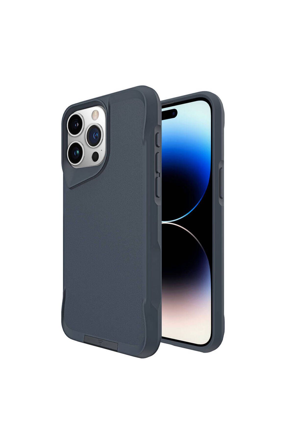 iPhone 15 Pro Max Uyumlu Zore Airbag Kenarlı T-Max Mat Standlı Kılıf-Siyah