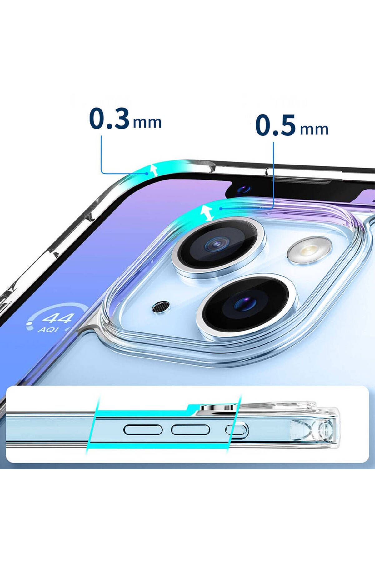 iPhone 15 Uyumlu Magsafe Şarj Özellikli Şeffaf Sert PC Zore Embos Kılıf-Renksiz iPhone 15 Uyumlu Magsafe Şarj Özellikli Şeffaf Sert PC Zore Embos Kılıf-Renksiz