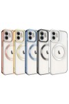 iPhone 11 Uyumlu Magsafe Wireless Şarj Özellikli Zore Setro Silikon-Gold iPhone 11 Uyumlu Magsafe Wireless Şarj Özellikli Zore Setro Silikon-Gold