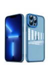 iPhone 12 Pro Max Uyumlu Kamera Korumalı Transparan Zore Post Kılıf-Mavi iPhone 12 Pro Max Uyumlu Kamera Korumalı Transparan Zore Post Kılıf-Mavi
