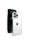iPhone 12 Pro Max Uyumlu Kamera Korumalı Renkli Çerçeveli Zore Garaj Kılıf-Gümüş iPhone 12 Pro Max Uyumlu Kamera Korumalı Renkli Çerçeveli Zore Garaj Kılıf-Gümüş