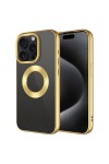 iPhone 15 Pro Uyumlu Tek Kamera Çerçeveli Logo Gösteren Zore Omega Kılıf-Gold iPhone 15 Pro Uyumlu Tek Kamera Çerçeveli Logo Gösteren Zore Omega Kılıf-Gold