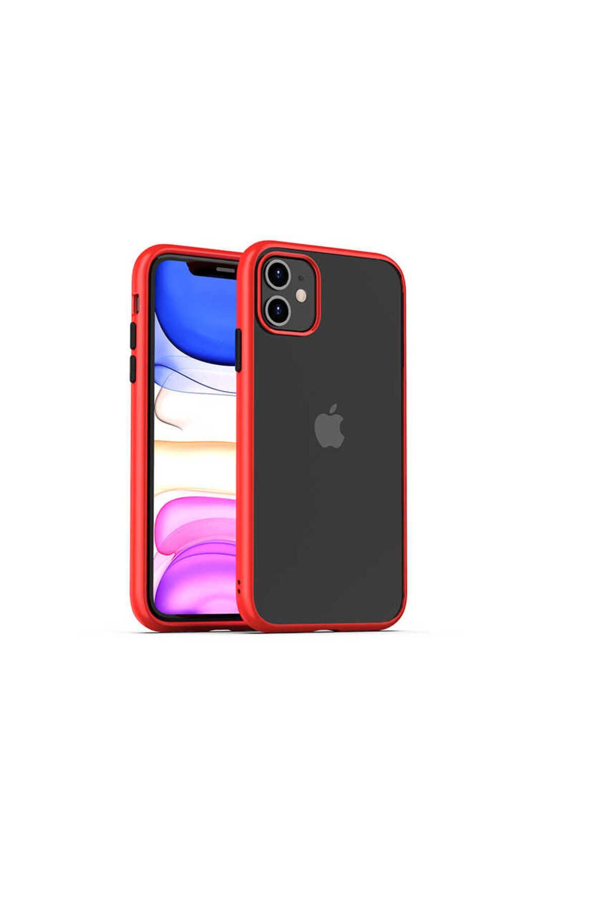 iPhone 11 Uyumlu Zore Hom Silikon-Kırmızı