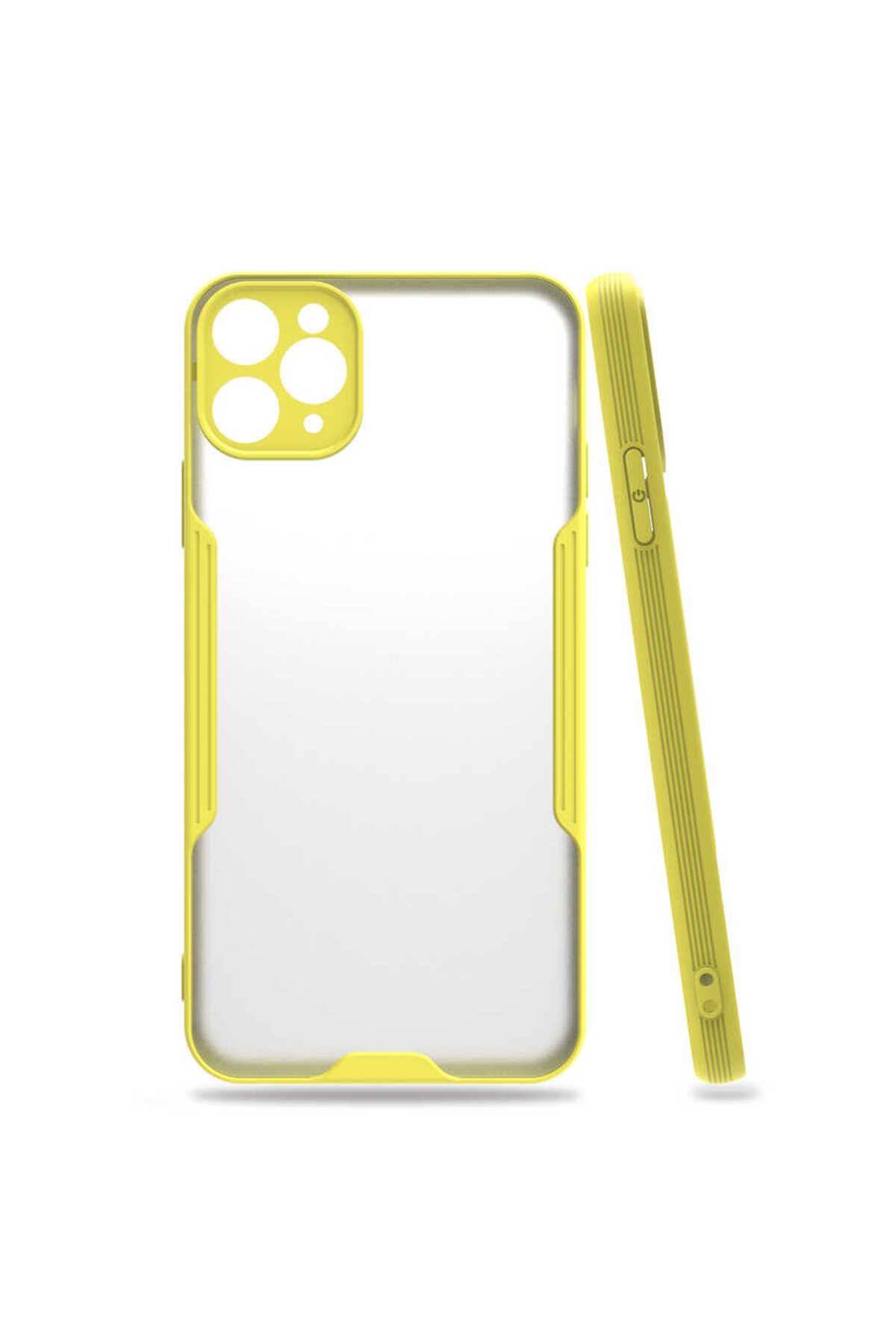 iPhone 11 Pro Max Uyumlu Zore Parfe Kılıf-Sarı
