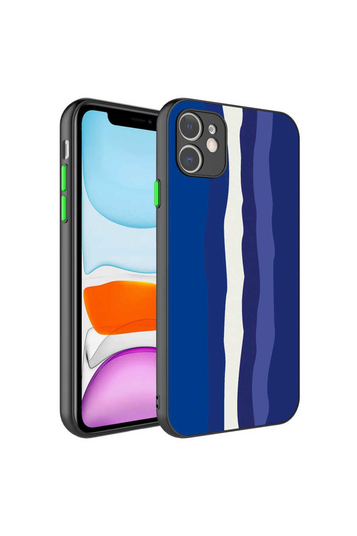 iPhone 11 Uyumlu Kamera Korumalı Renkli Temperli Zore X-Cam Kılıf-NO6 iPhone 11 Uyumlu Kamera Korumalı Renkli Temperli Zore X-Cam Kılıf-NO6