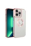 iPhone 11 Pro Max Uyumlu Kamera Korumalı Logo Gösteren Zore Omega Kılıf-Rose Gold iPhone 11 Pro Max Uyumlu Kamera Korumalı Logo Gösteren Zore Omega Kılıf-Rose Gold
