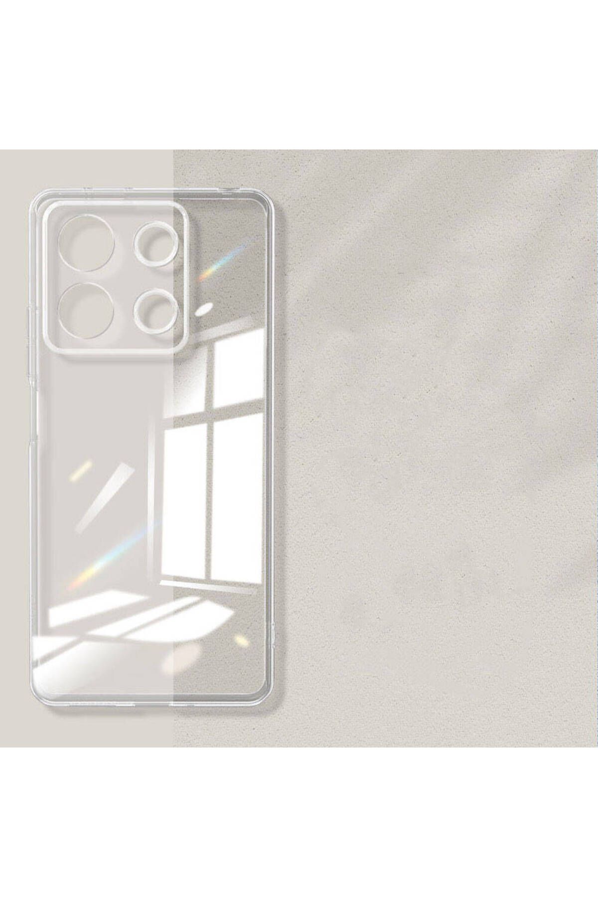 Xiaomi Redmi Note 13 4G Kılıf Zore Süper Silikon Kapak-Şeffaf