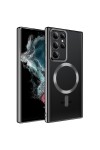 Galaxy S22 Ultra Uyumlu Magsafe Wireless Şarj Özellikli Zore Setro Silikon-Siyah Galaxy S22 Ultra Uyumlu Magsafe Wireless Şarj Özellikli Zore Setro Silikon-Siyah