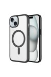 iPhone 15 Uyumlu Wireless Şarj Özellikli Sert PC Zore Mat Riksos Magsafe Kılıf-Siyah iPhone 15 Uyumlu Wireless Şarj Özellikli Sert PC Zore Mat Riksos Magsafe Kılıf-Siyah
