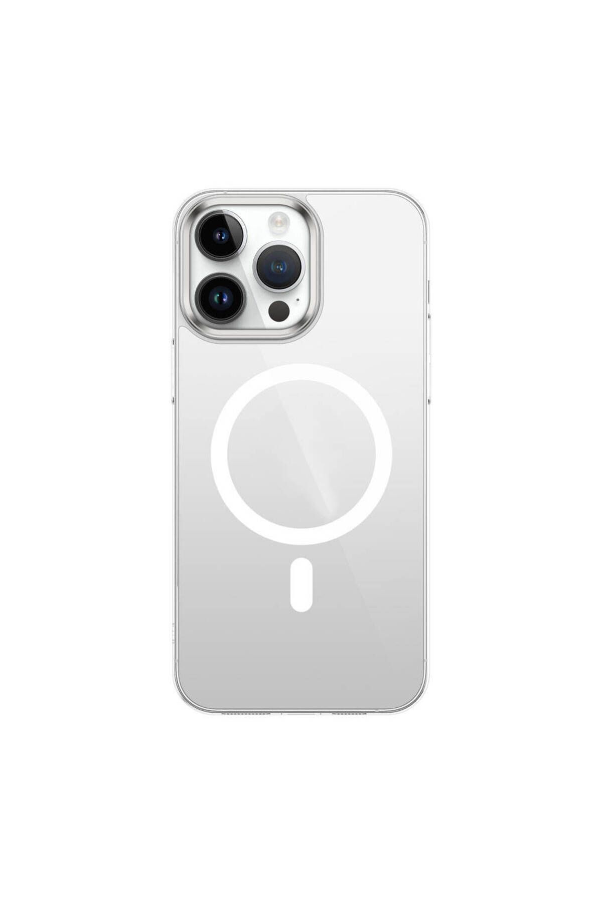 iPhone 15 Pro Uyumlu Zore Wireless Şarj Özellikli Şeffaf G-Glass Kılıf-Lacivert iPhone 15 Pro Uyumlu Zore Wireless Şarj Özellikli Şeffaf G-Glass Kılıf-Lacivert