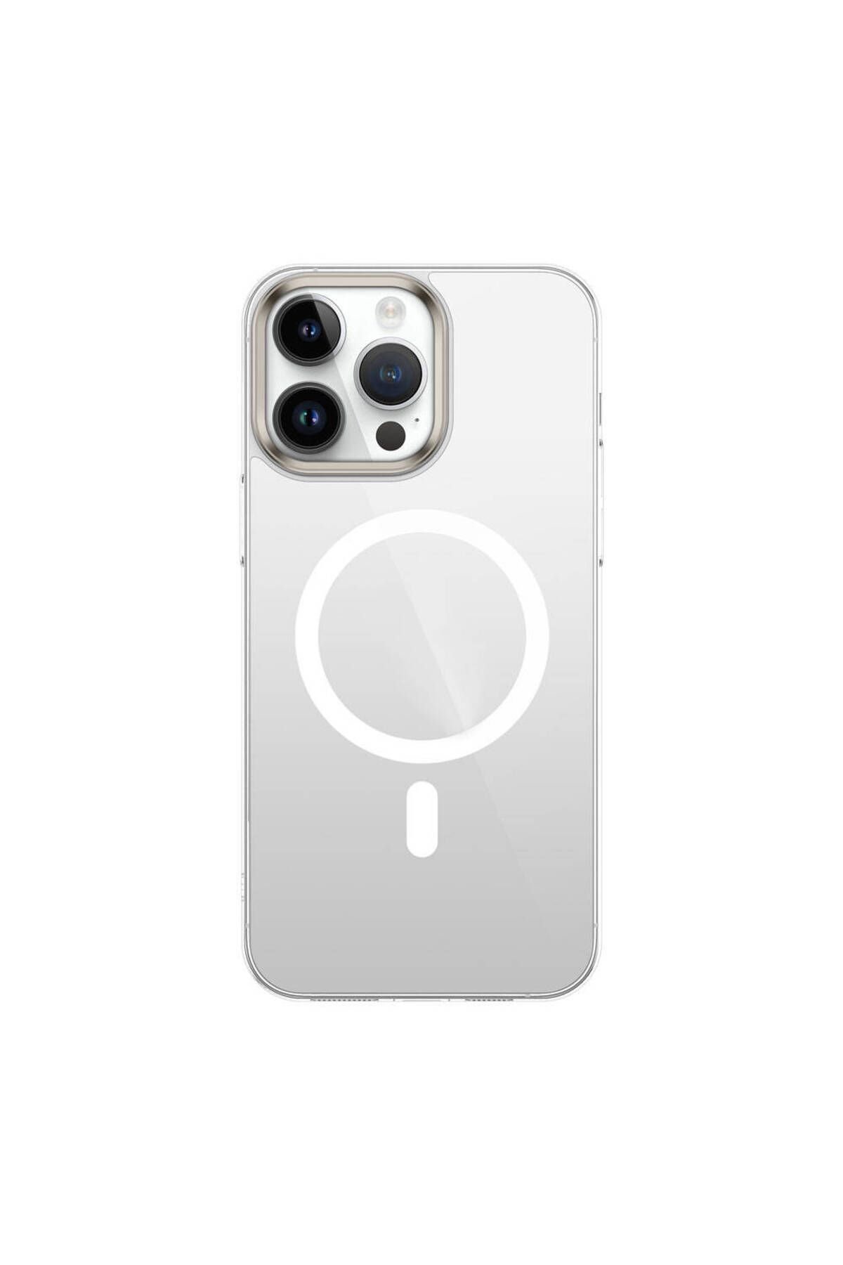 iPhone 15 Pro Uyumlu Zore Wireless Şarj Özellikli Şeffaf G-Glass Kılıf-Lacivert iPhone 15 Pro Uyumlu Zore Wireless Şarj Özellikli Şeffaf G-Glass Kılıf-Lacivert