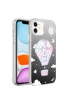 iPhone 11 Uyumlu Desenli Zore Silver Sert Kılıf-Balon iPhone 11 Uyumlu Desenli Zore Silver Sert Kılıf-Balon