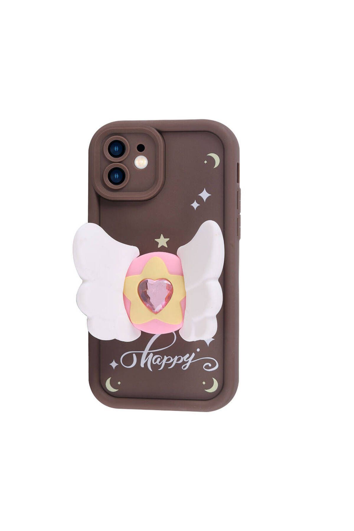 iPhone 11 Kılıf Kamera Korumalı Figür Tasarımlı Zore Kapya Kapak-Pembe Koyu iPhone 11 Kılıf Kamera Korumalı Figür Tasarımlı Zore Kapya Kapak-Pembe Koyu
