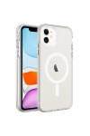 iPhone 11 Uyumlu Zore Magsafe Şarj Özellikli Buzlu Transparan C-Pro Sert Kılıf-Renksiz iPhone 11 Uyumlu Zore Magsafe Şarj Özellikli Buzlu Transparan C-Pro Sert Kılıf-Renksiz
