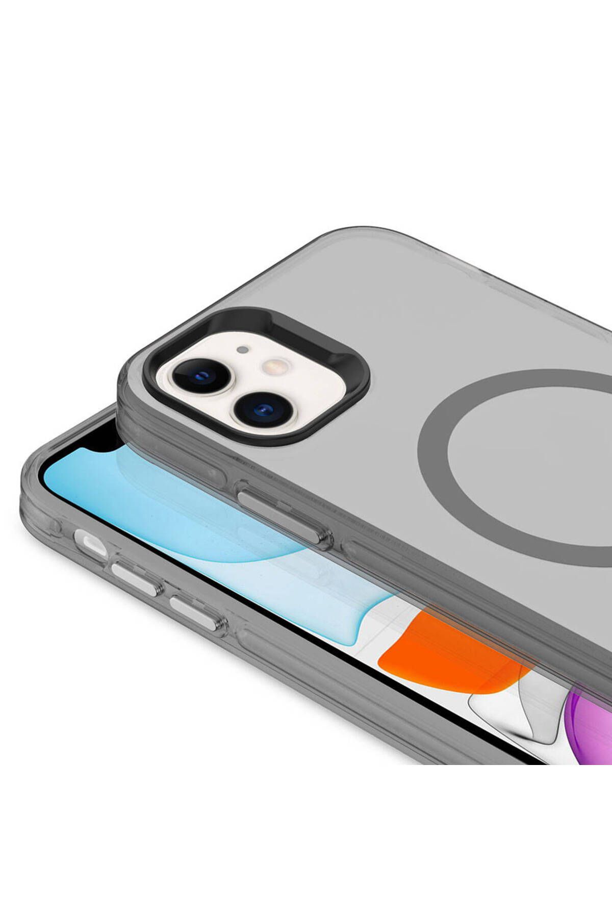 iPhone 11 Uyumlu Zore Magsafe Şarj Özellikli Buzlu Transparan C-Pro Sert Kılıf-Renksiz iPhone 11 Uyumlu Zore Magsafe Şarj Özellikli Buzlu Transparan C-Pro Sert Kılıf-Renksiz