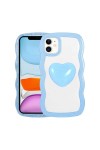 iPhone 11 Uyumlu Renkli Kalp Figürlü Zore Ponçik Kılıf-Mavi iPhone 11 Uyumlu Renkli Kalp Figürlü Zore Ponçik Kılıf-Mavi