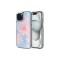 iPhone 15 Uyumlu Simli Desenli Parlak Zore Task Kılıf-Mavi