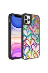 iPhone 11 Pro Uyumlu Aynalı Desenli Kamera Korumalı Parlak Zore Mirror Kılıf-Kalp iPhone 11 Pro Uyumlu Aynalı Desenli Kamera Korumalı Parlak Zore Mirror Kılıf-Kalp