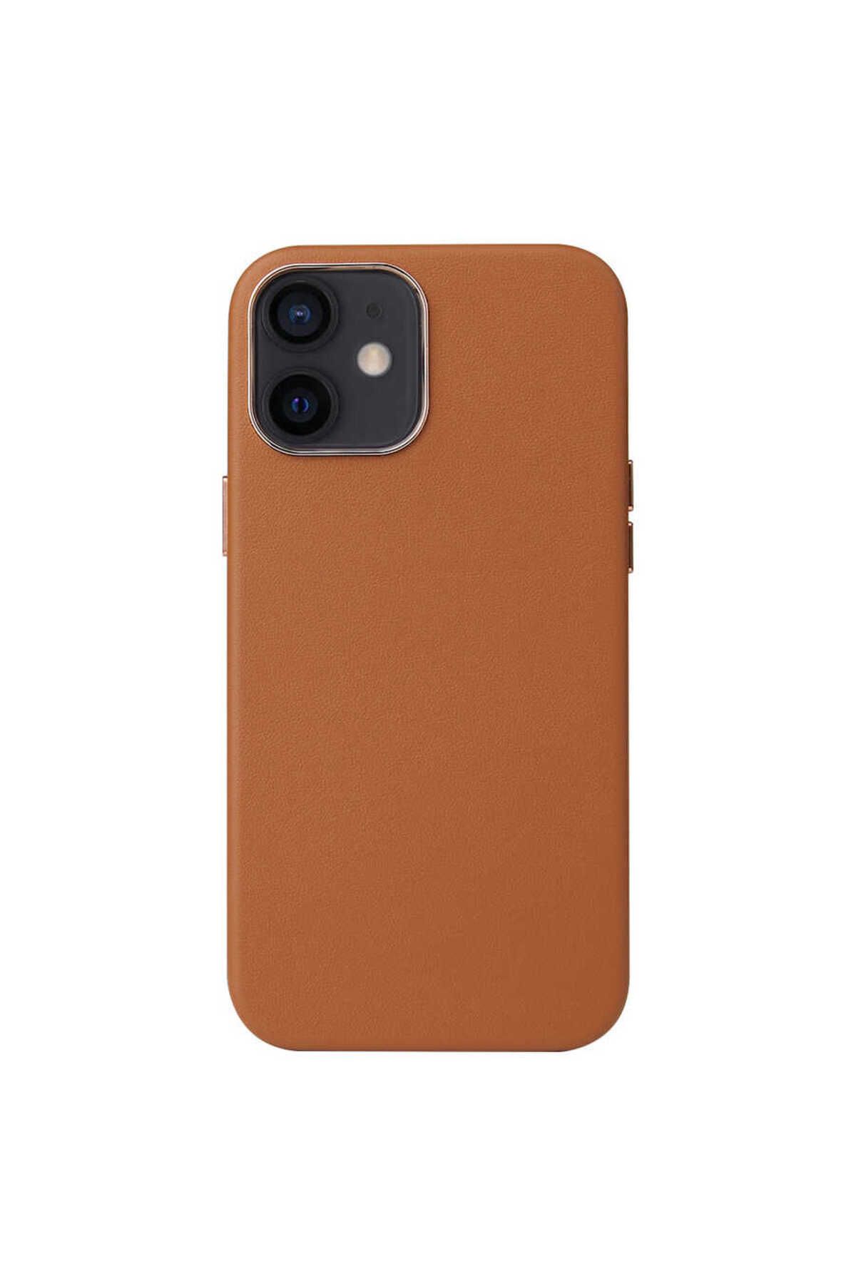 iPhone 12 Mini Uyumlu Zore Eyzi Kılıf-Kahverengi