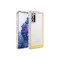 Galaxy S20 FE Uyumlu Simli ve Renk Geçiş Tasarımlı LZore Korumalı Zore Park Kılıf-Pembe-Sarı