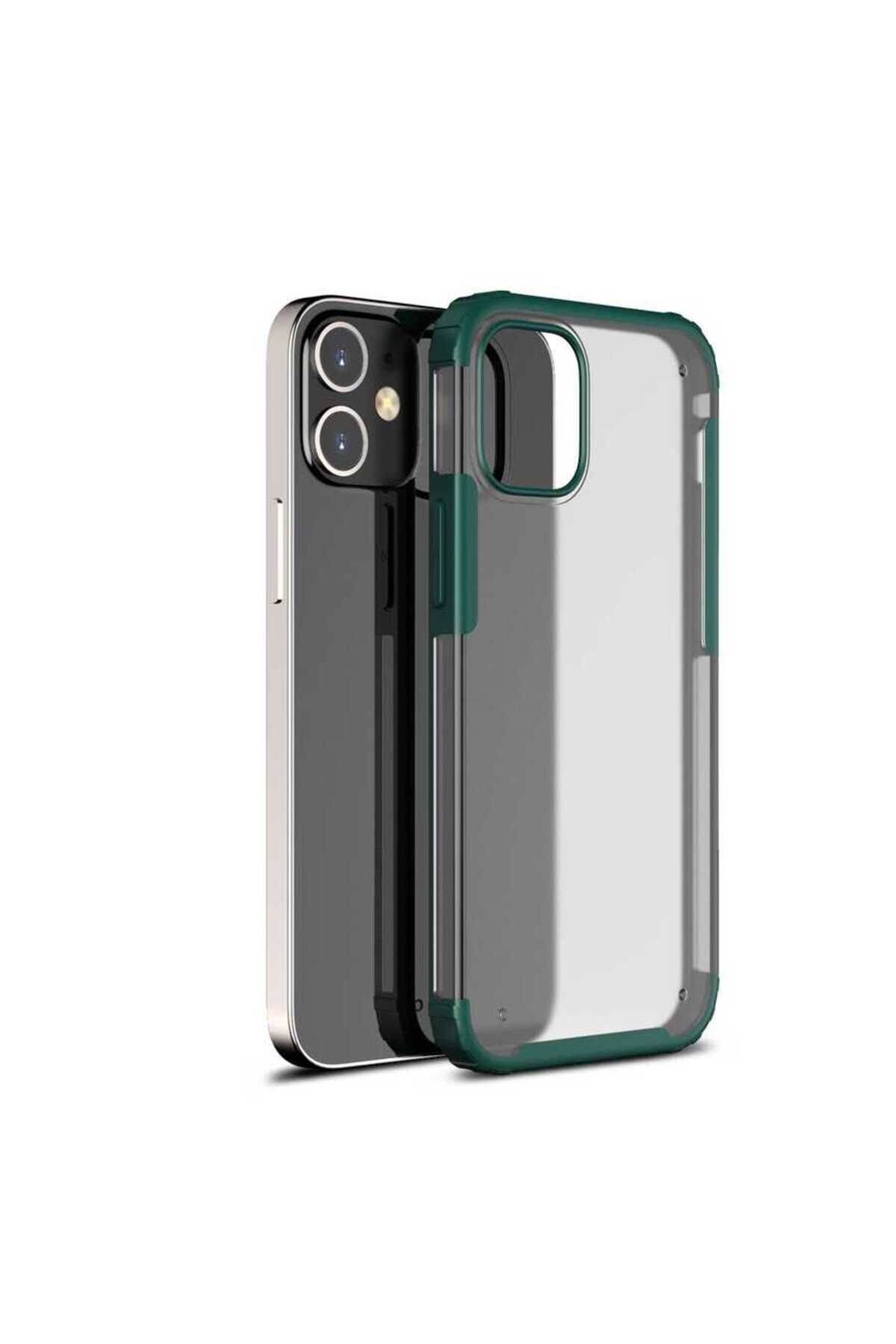 iPhone 12 Mini Uyumlu Zore Volks Kılıf-Koyu Yeşil