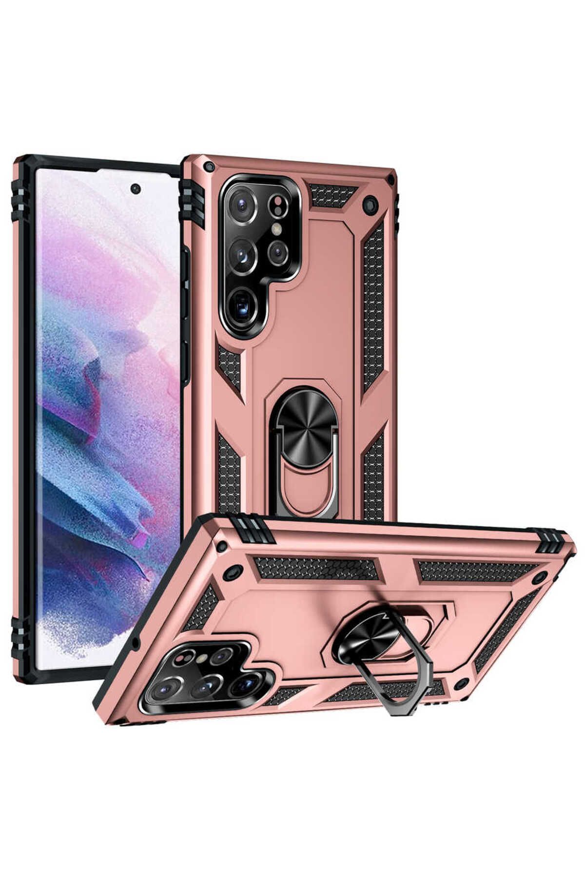 Galaxy S22 Ultra Uyumlu Zore Vega Kılıf-Rose Gold